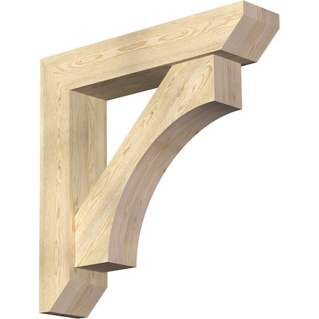 Ekena Millwork Westlake Slat Rough Sawn Bracket w/ Offset Brace, Douglas Fir, 8"W x 38"D x 38"H BKT0806X38X38WTL06RDF